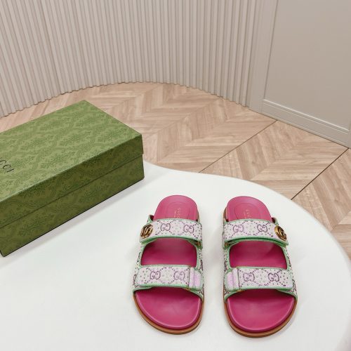 GG strap Velcro flat bottomed slippers and beach shoes