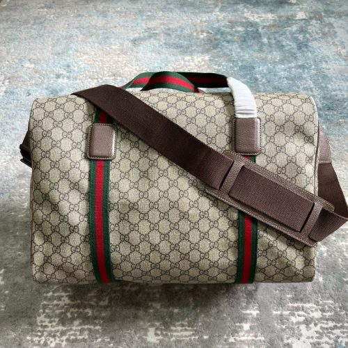 Decorative woven large travel bag