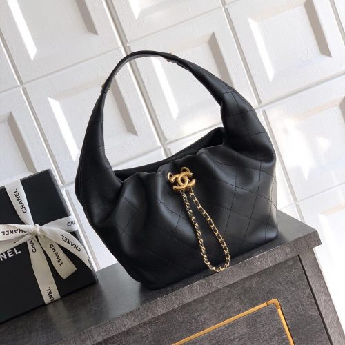 Small Quilted Leather Hobo Bag