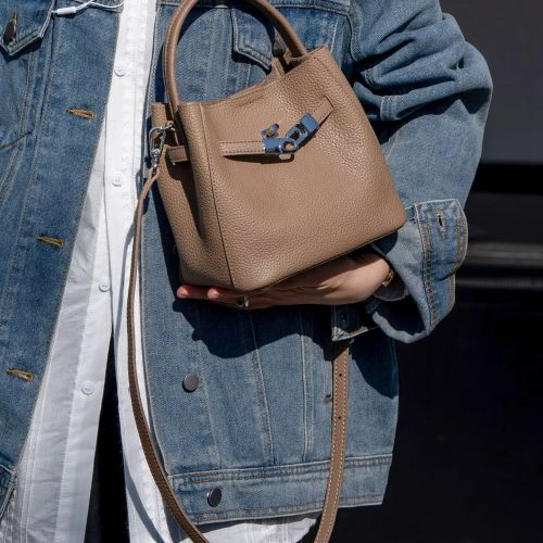 Small Leather Top Handle Crossbody Bag